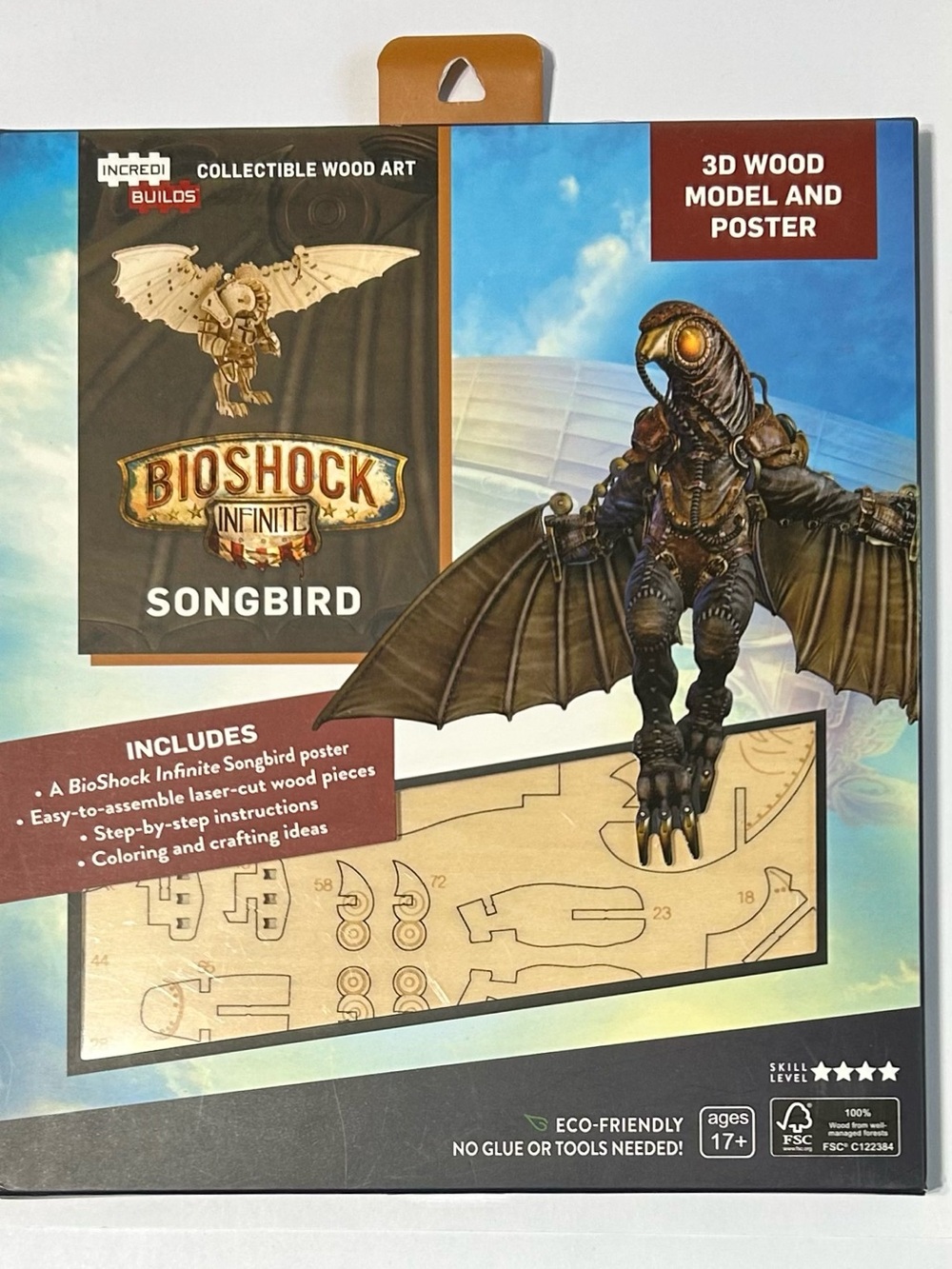 4/$20 New IncrediBuilds BioShock Infinite Songbird & 3D Wood Model Figure Kit